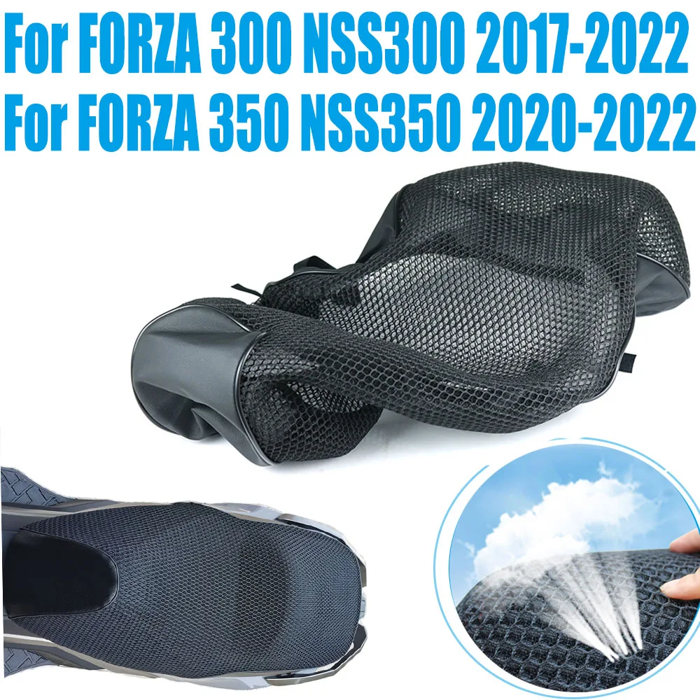 

For HONDA Forza 300 350 NSS300 NSS350 2017 - 2022 2020 Motorcycle Seat Cover Cushion Pad Guard 3D Mesh Net Waterproof Sunproof