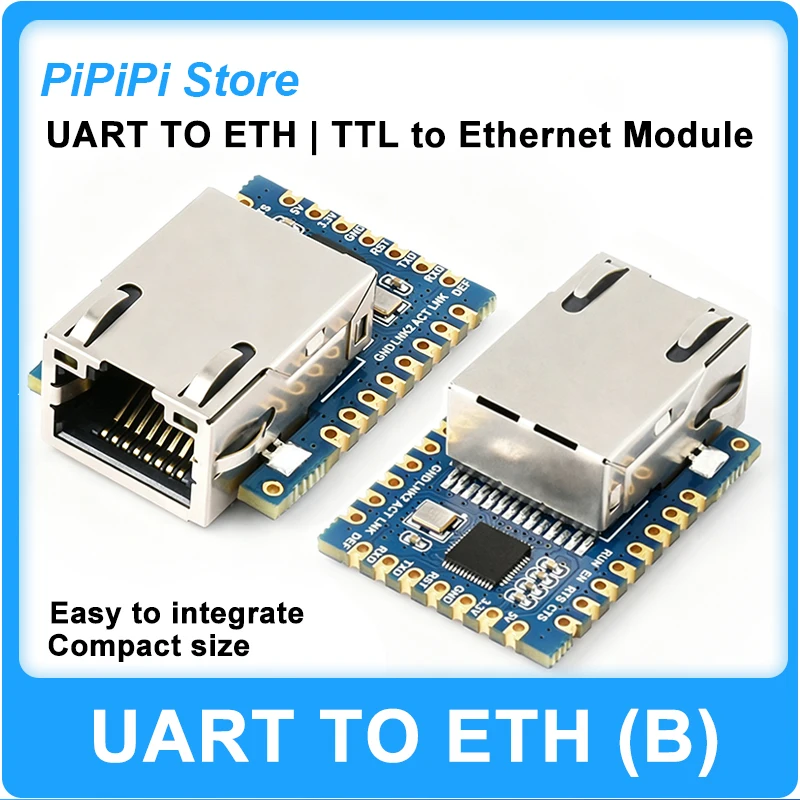 TTL UART to Ethernet Module TCP UDP NTP Serial to RJ45 Converter Modbus Gateway Low Power Industrial IoT Security Application
