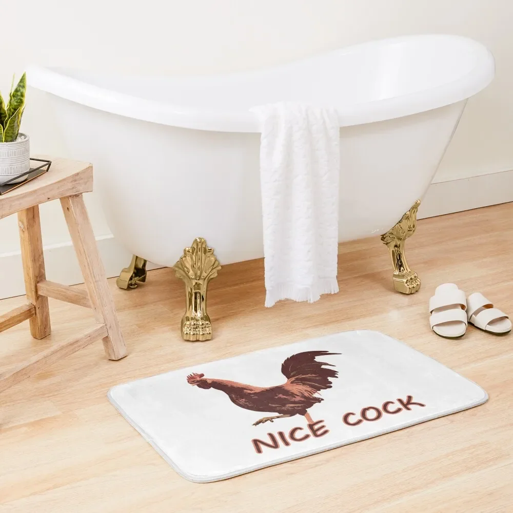 

Vintage Nice Cock Meme Bath Mat Bathroom Foot Carpet Rug Rugs Baths Kitchen Mat