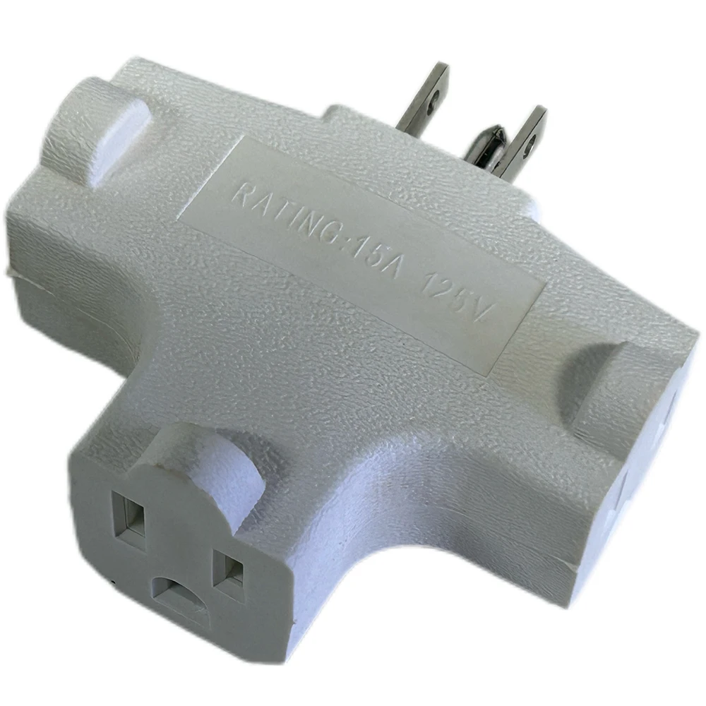 1pcs American 1 to 3 Extender Power Socket 15A Rubber US Extension Industry Socket L5-15P Male to Female 5-15R Converter Outlet