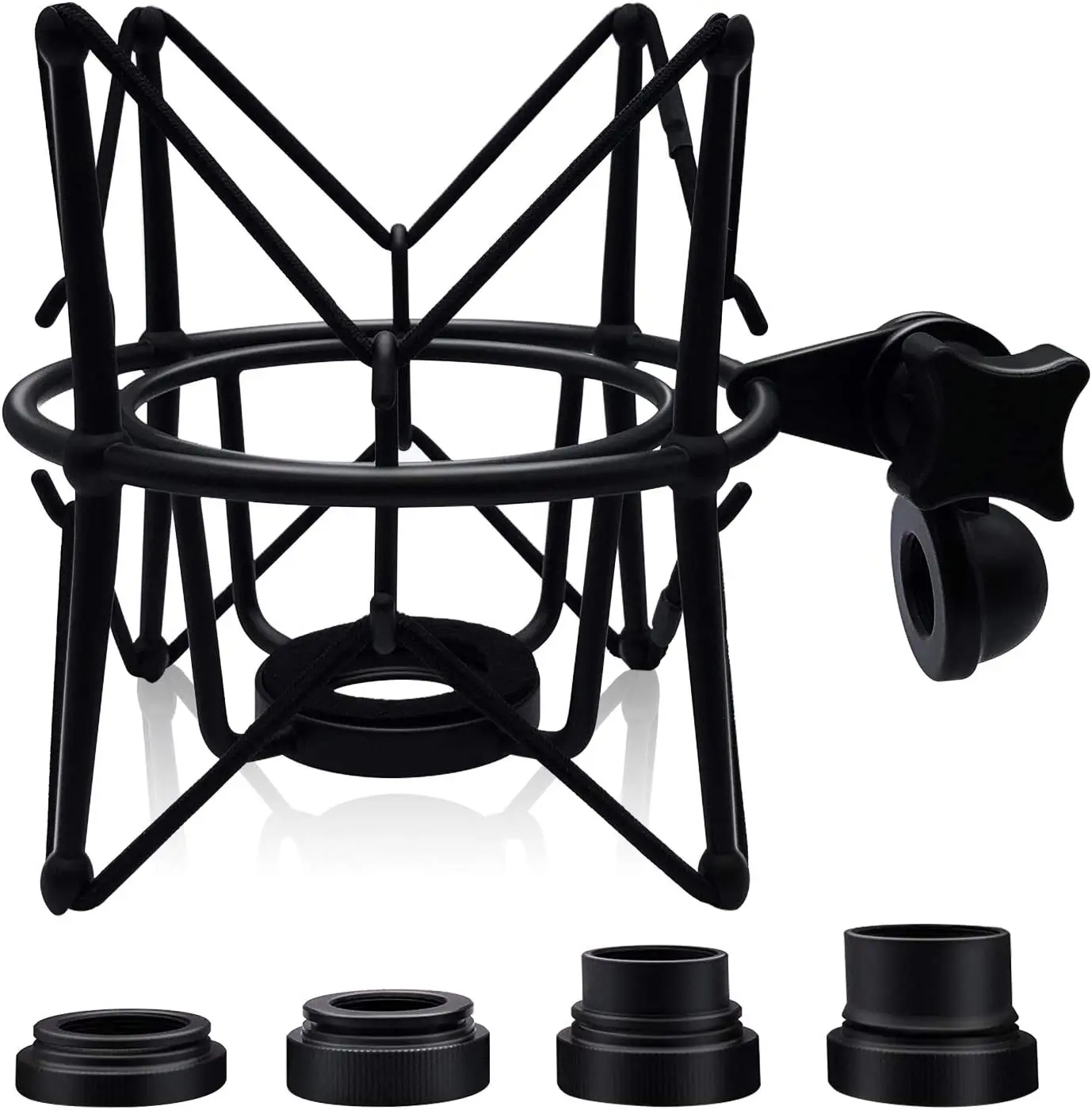 Microphone Shock Mount Mic Holder - Anti Vibration Spider Shocstand of KY-12 is adopted with aluminum alloy, light but st