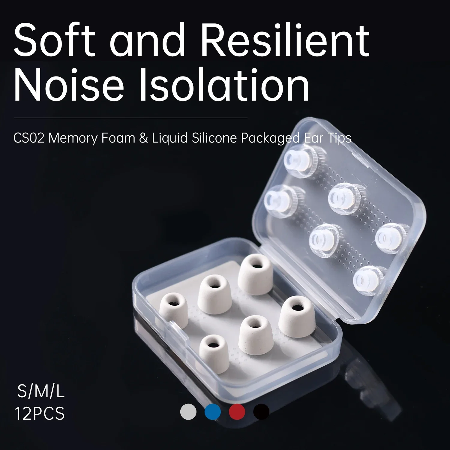 CCA CS02 Noise Isolating Comfortable Memory Foam Ear Tips Silicone Earmuffs For In Earphone Headphones Accessories
