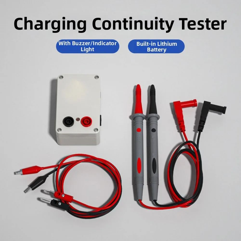 For Cable Installation 93*55*30mm Continuity Tester 9V Buzzer Sound Tester Audible Visual Alarm Built-in 9V Battery