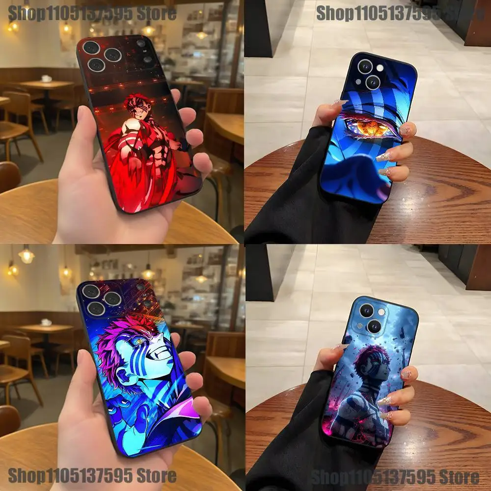 

Anime A-Akaza Phone Case For iPhone 17,16,15,14,13,12,11,Pro,XS,Max,XR,Plus,E,SE4,Mini Black Soft Cover