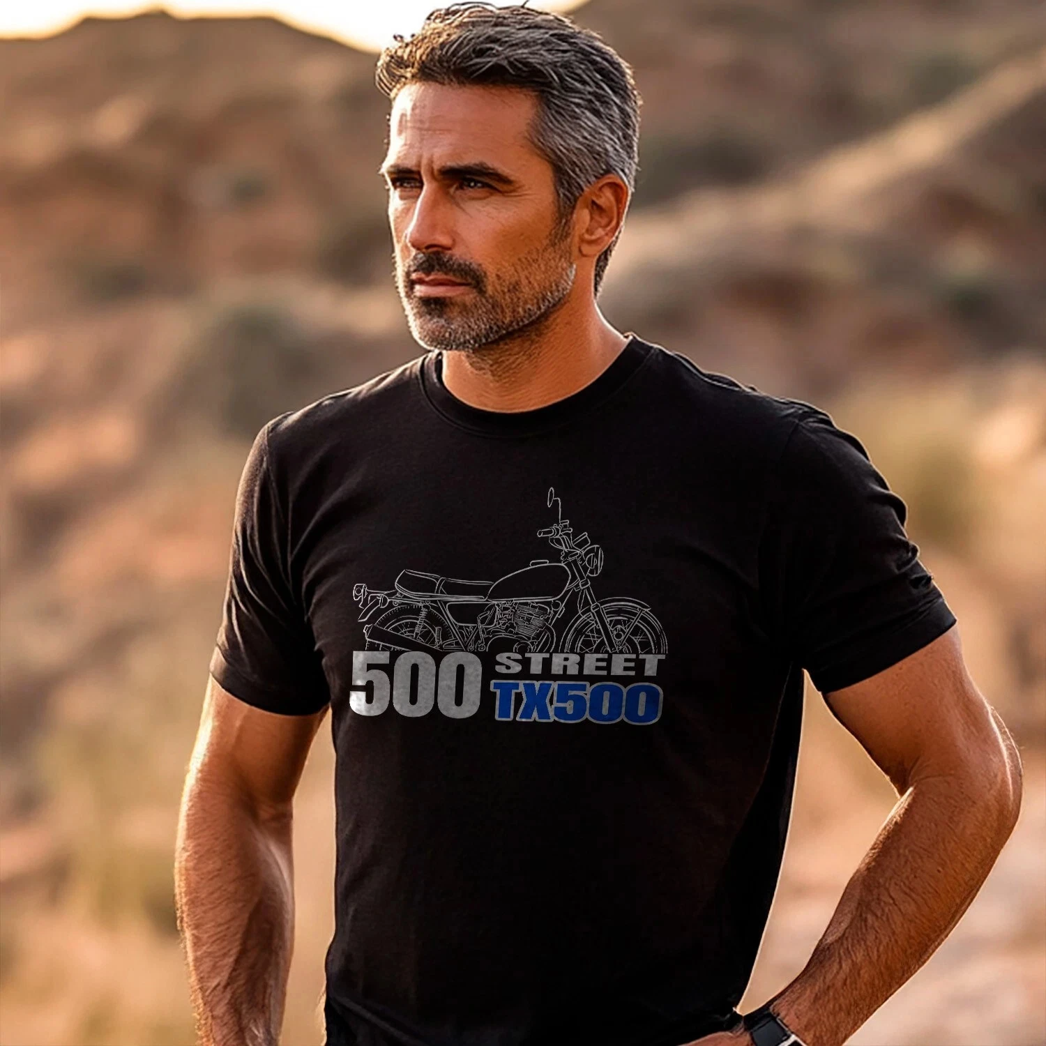 Camisetas de algodón para motociclistas TX500, TX650 y TX750 1972-1975 - Camisetas para ciclismo diario para hombres y mujeres
