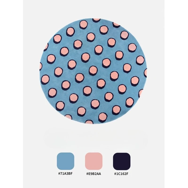 

Modern simple round polka dot carpet