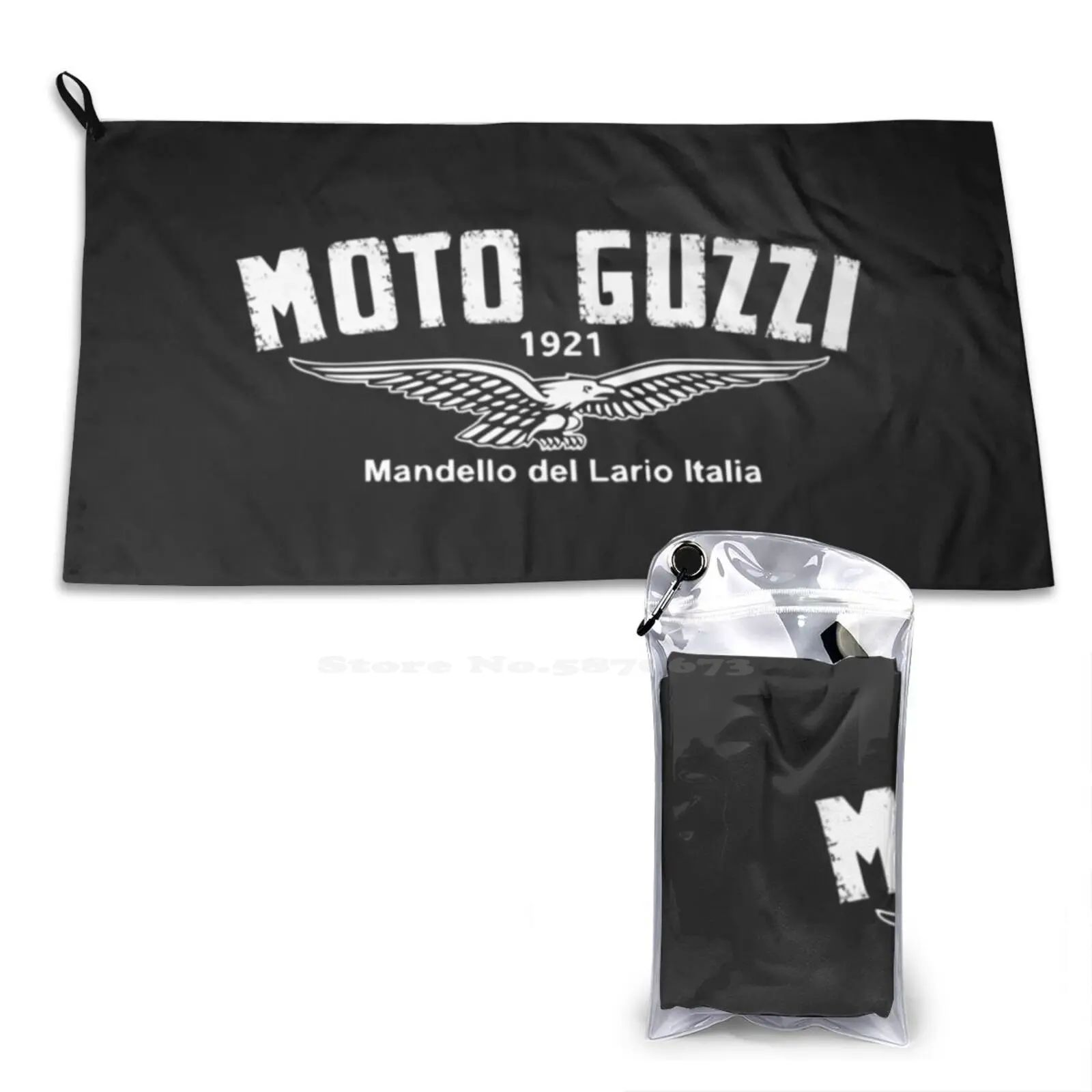 ? Moto Guzzi Vintage Logo Italia 1921 Motorcycle Custom Soft Sport Towels Home Outdoor Diavel Trendy Best Selling Motorcycles