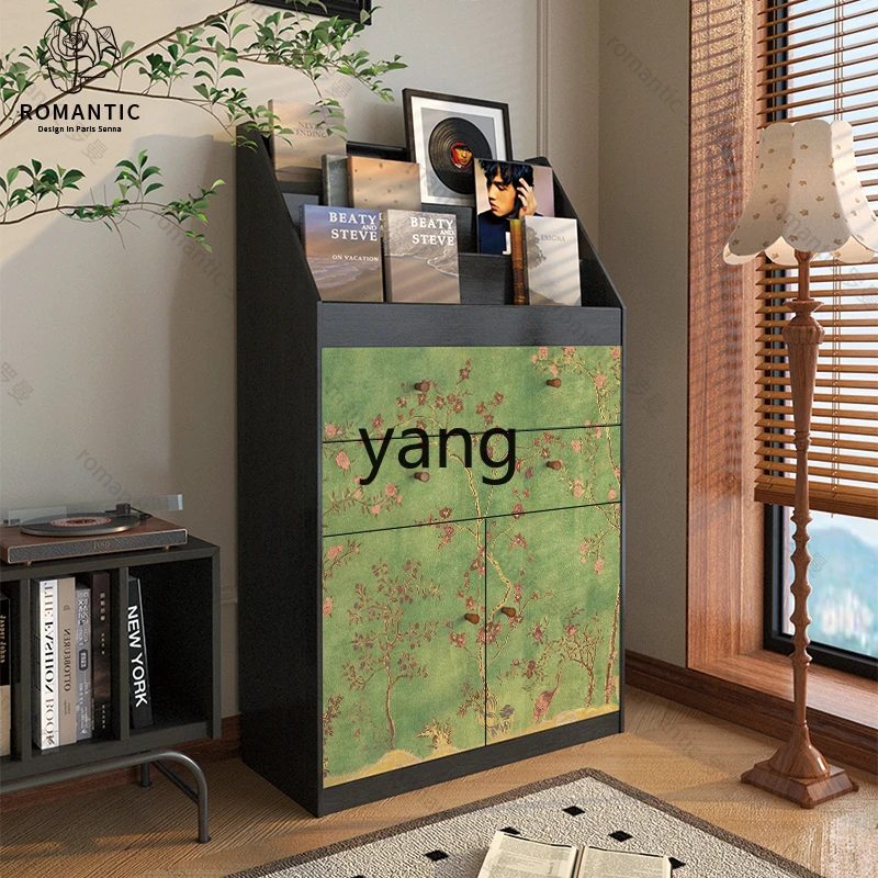 LH retro home living room bedroom storage floor bookcase decorative magazine cabinet