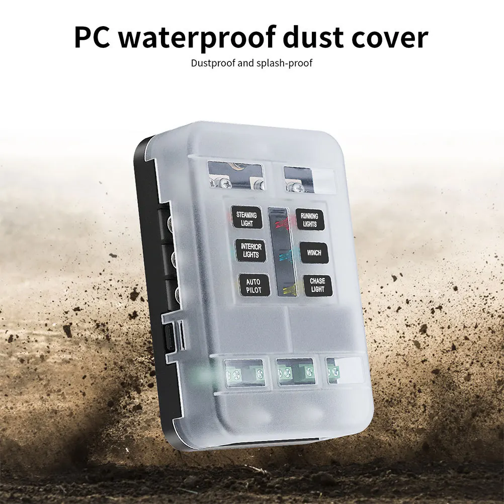 

Double Fuse Holder Auto Fuse Distribution Block 10V-24V Marine Car Terminal Junction Terminal Distribution Block