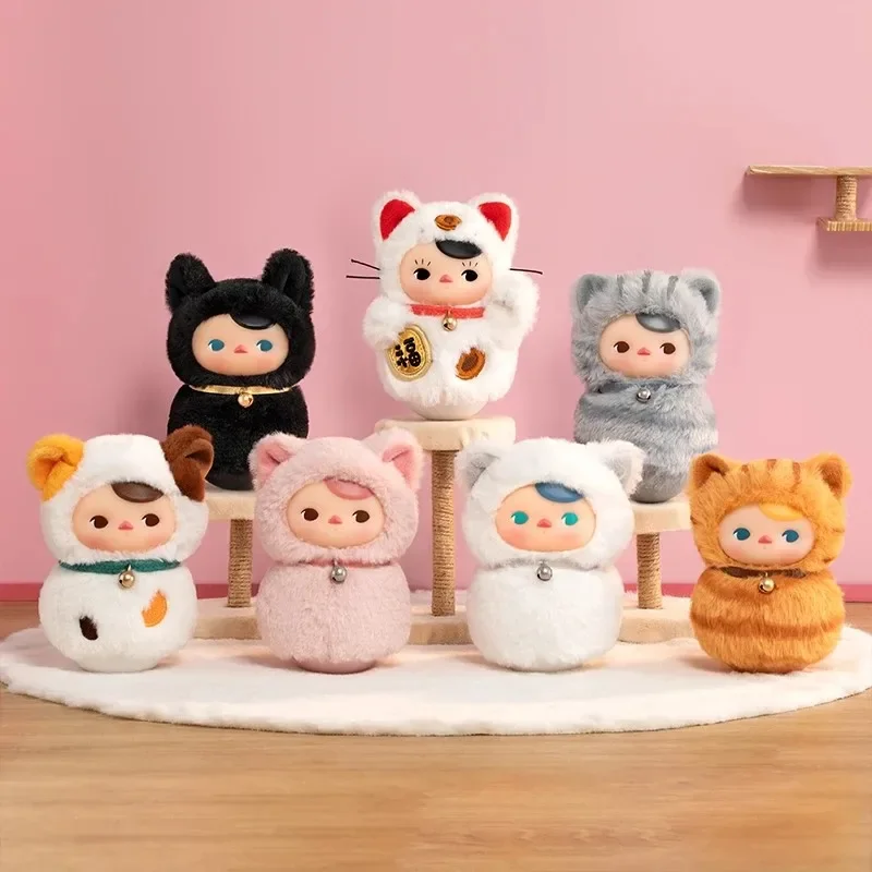 

PUCKY Roly-Poly Kitty Series-Виниловая плюшевая аниме экшн-фигурка Угадай сумку, домашний декор, настольные куклы, режим