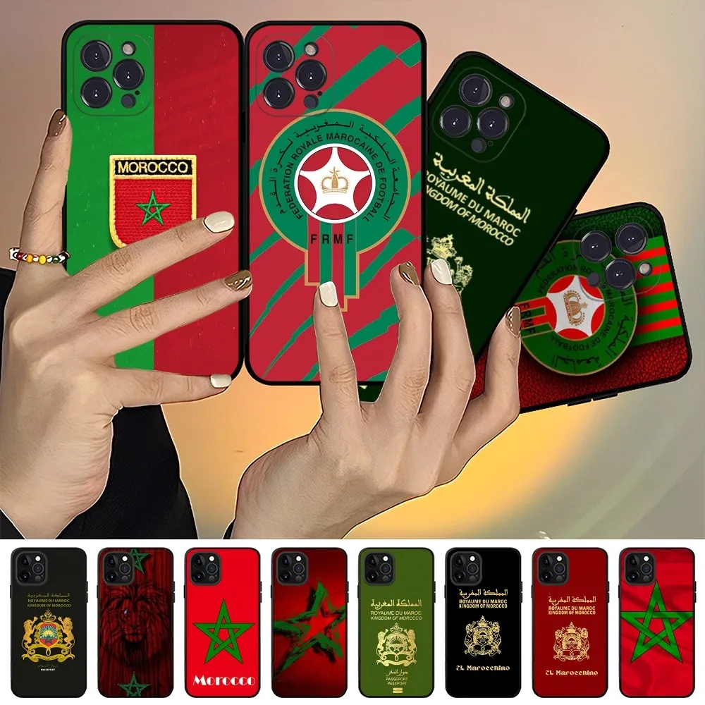 Morocco Flag Passport Art Phone Case For IPhone 15 14 13 12 Mini 11 Pro XS Max X XR SE 6 7 8 Plus Soft Silicone Cover