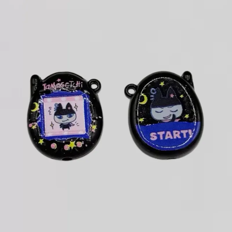 1-6 Stück Tamagotchi-Perlen-Zubehör, Acryl-Cartoon-Arcade-Maschinen-Perlen, DIY-Schlüsselanhänger, Schmuckmaterial, lustige Dekoration K – Detail 10