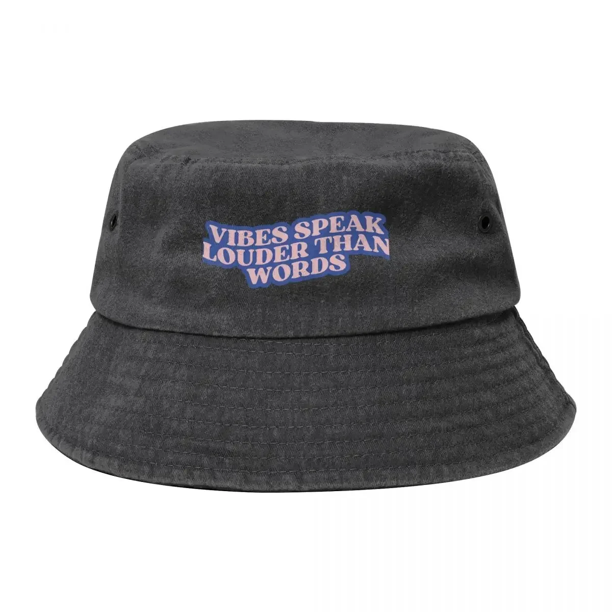 Vibes Speak Louder Than Words Positive Quote Bucket Hat Hip Hop Hat Beach Women's  Clothing Men's