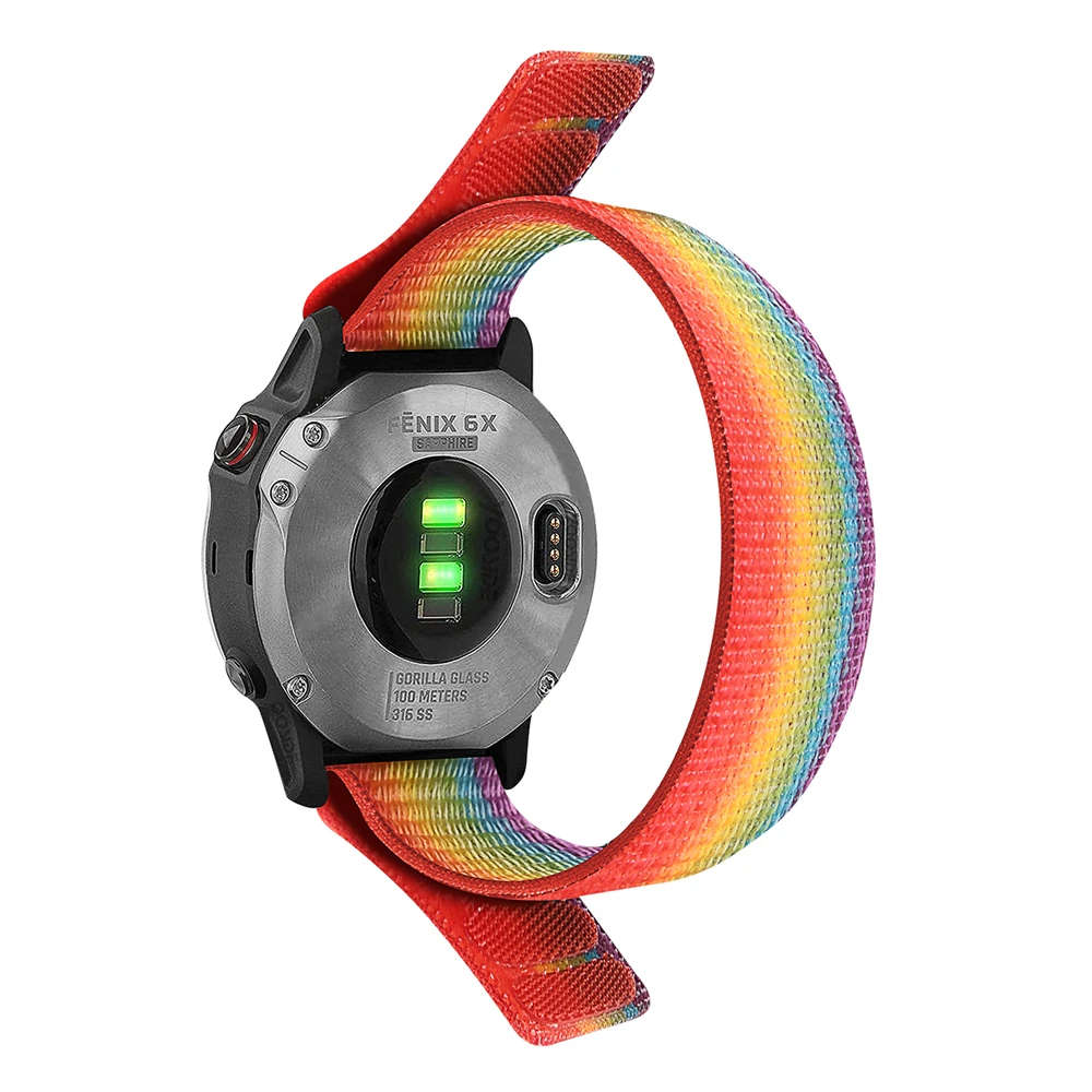 22 mm 26 mm QuickFit Nylon-Schlaufenarmband für Garmin Tactix 7 AMOLED Delta Bravo Band für Garmin Fenix 7X 6 PRO 5 3 geflochtene Uhrenarmbänder