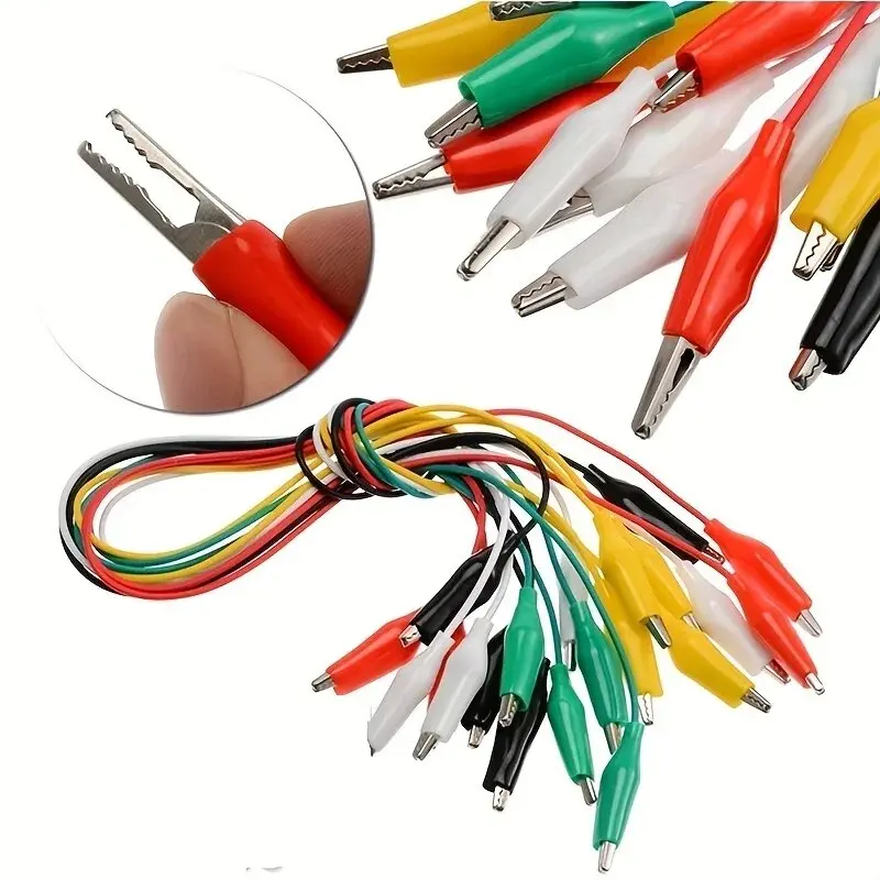 10PCS Alligator Clips Electrical DIY Test Leads Alligator Double-ended Crocodile Clips Roach Clip Test Jumper Wire view 3