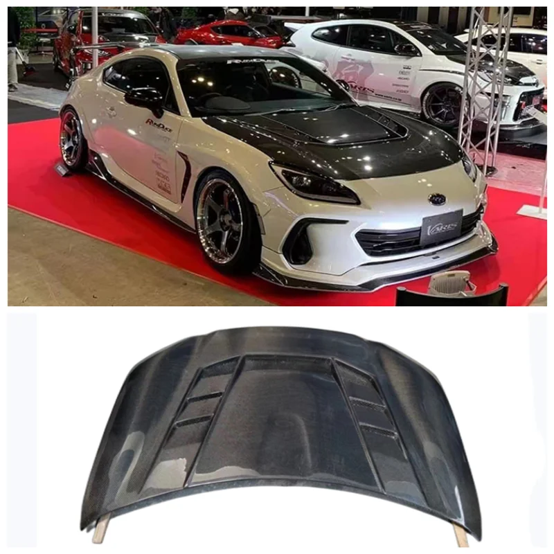 

For Toyota GR86 Subaru BRZ 2020 2021 2022 High Quality Real Carbon Fiber Car Bumper Front Engine Hood Vent Protector Cover