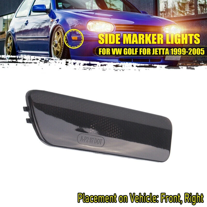 Left Front Bumper Side Marker Turn Signal Light Lens for GOLF MK4 1999-2005 1JM945071