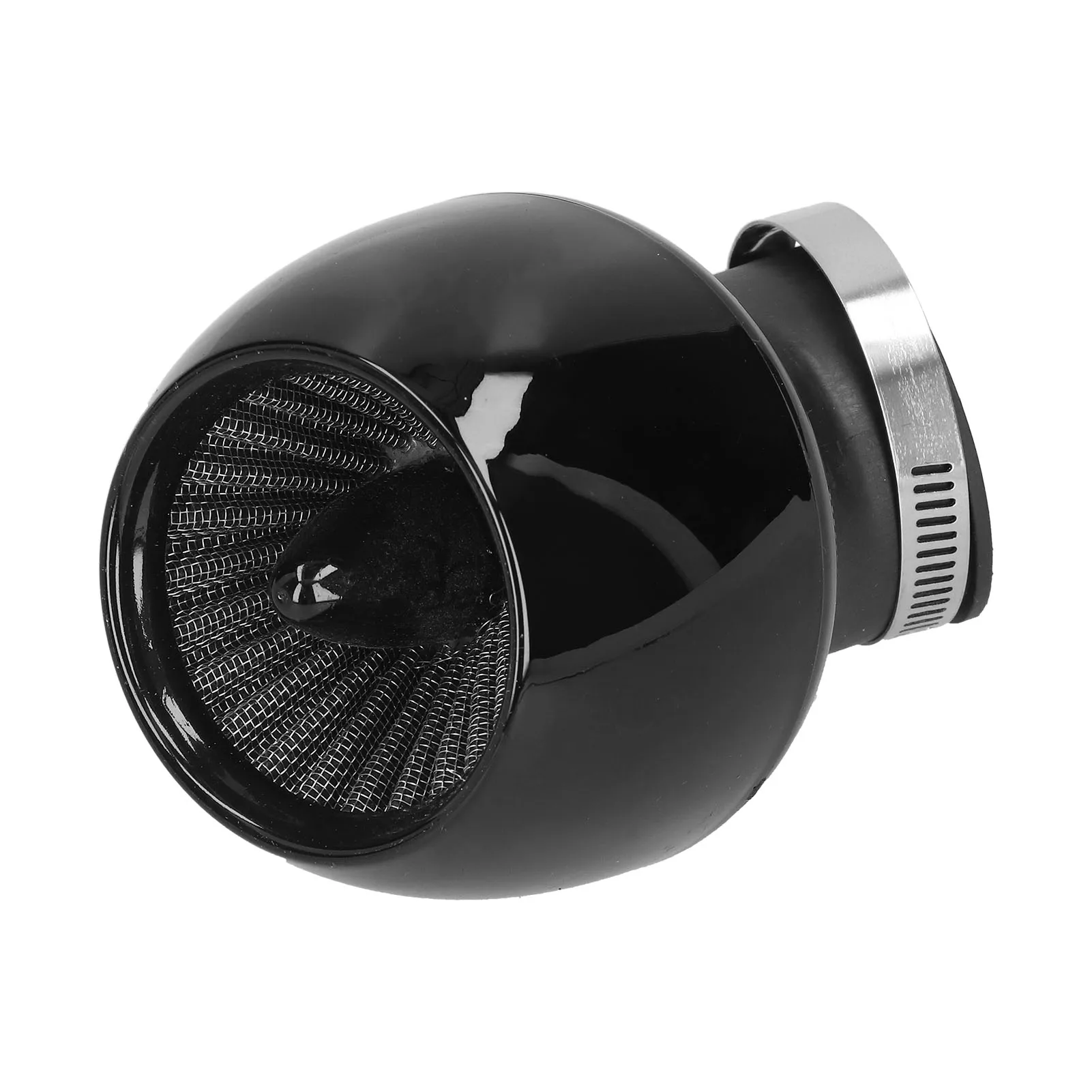

Motorcycle Air Filter Replacement Black with 45 Degree Angle Neck for 28-48mm Inner Diameter Pipe Motorbikes Includes 3