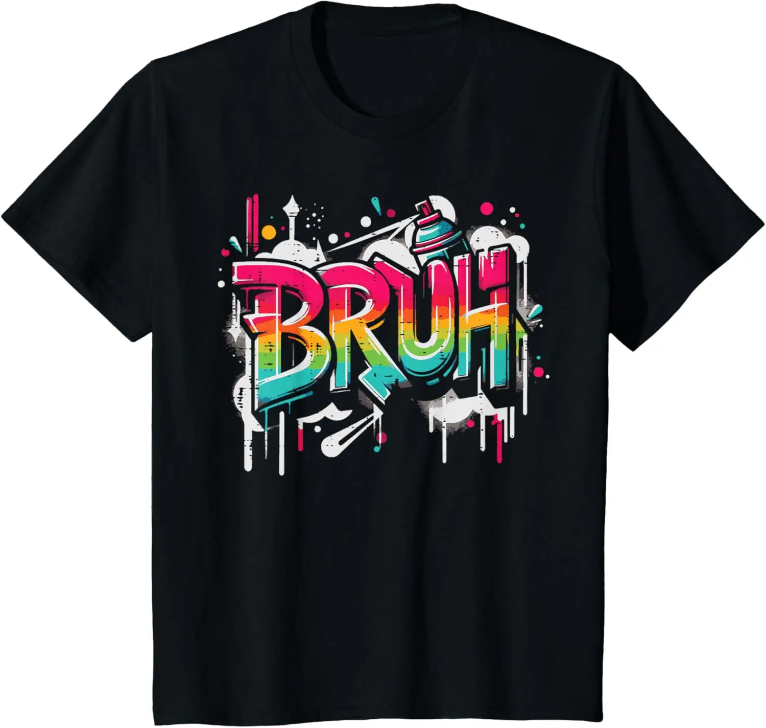 Camiseta con estampado de grafiti y frases divertidas para niños y niñas, camiseta de algodón de manga corta con estampado gráfico para niños