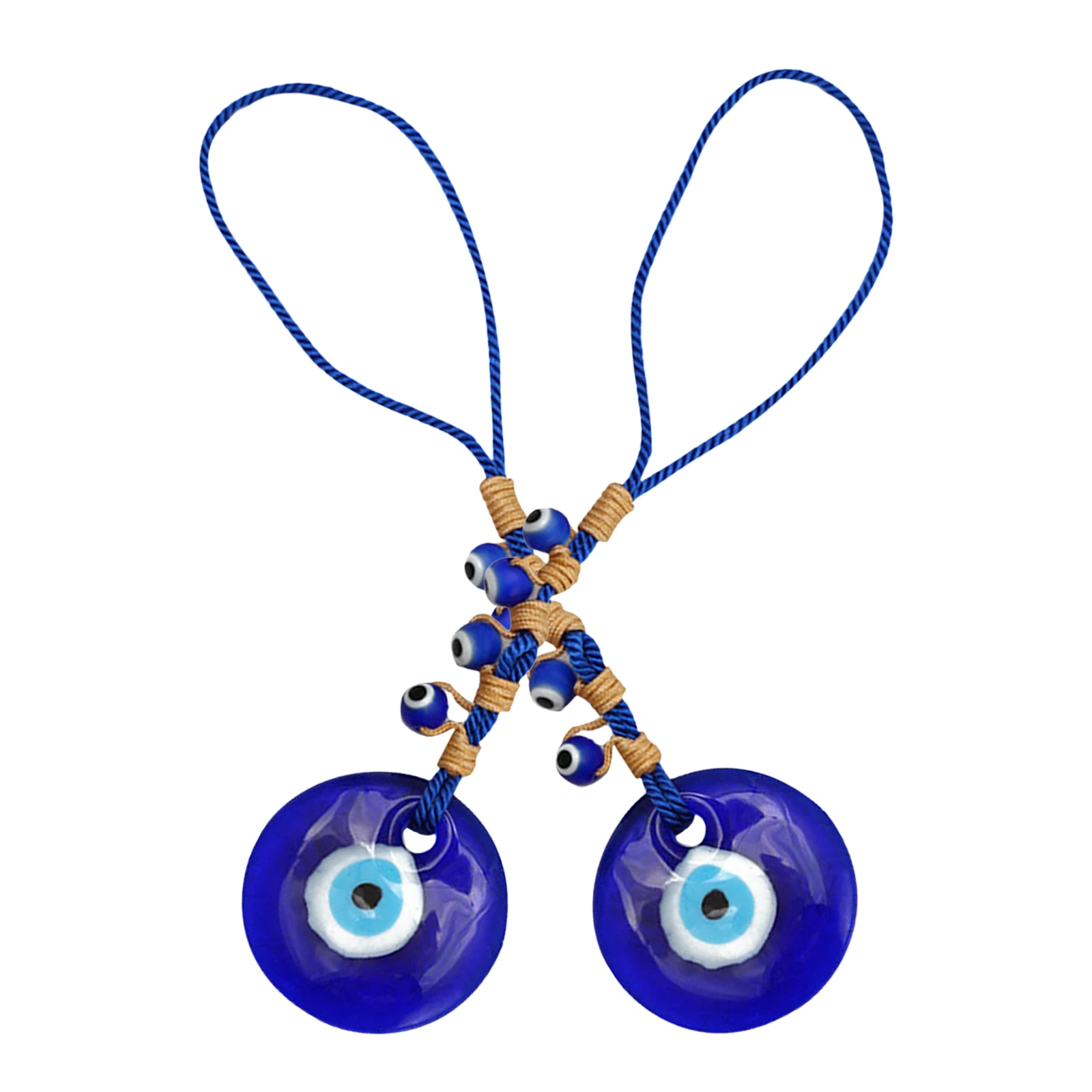 

2pcs Evil Eye Pendant Glass Beads Charms Amulet Home Decor Blue Evil Eye Decor Protective Hanging Ornaments DIY Material