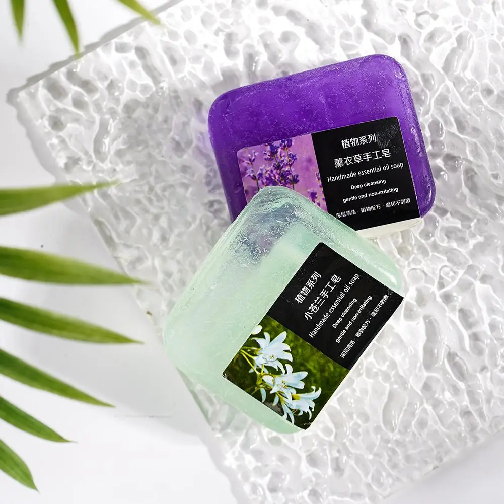 

Натуральное мыло ручной работы с разными ароматами, 90 г, с ароматом розы, лаванды, фрезии, лимона, осветляющее, для очищения тела и лица, увлажняющее Q5J5