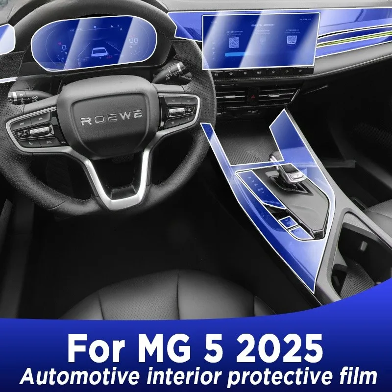 

For MG 5 MG5 2025 Car Interior Center Console Screen Transparent TPU Protective Film Anti-scratch Repair Accessories