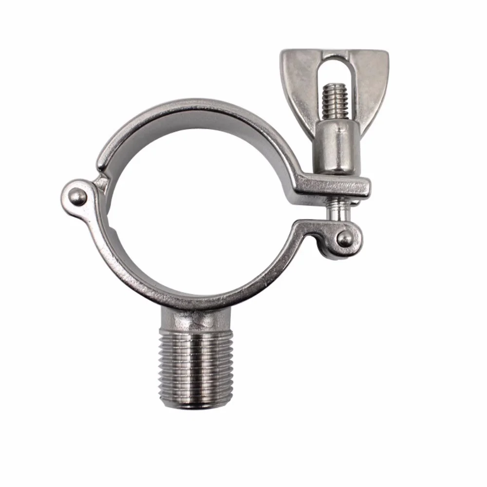 

Pipe Support Φ12.7Φ19Φ25Φ32Φ38mm 3A Sanitary Male Thread - Solid Type SS304 Pipe Support Clamp Grade with 1/2" Male Thread