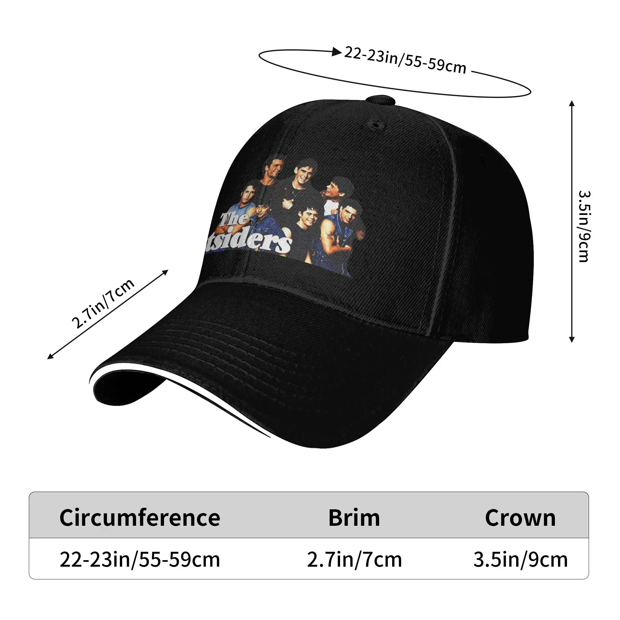 The Outsiders Greasers Casual Baseball Cap Summer  Trucker Hat High Quality Hip Hop Hats Women Men y2k Cute Baseball Caps