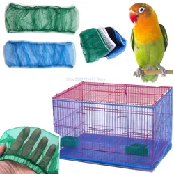 Receptor Seed Guard Nylon Mesh Bird Parrot Cover Soft Easy Cleaning Nylon Airy Fabric Mesh Bird Cage Cover Seed Catcher Guard