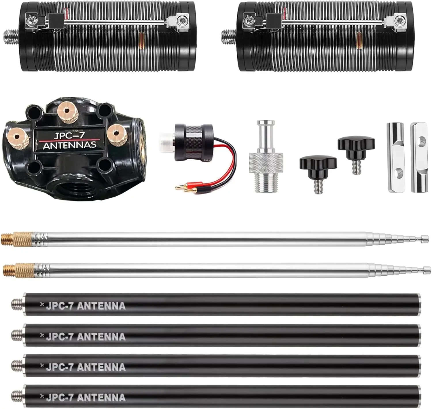 

HF Vertical Antenna 7-50MHz All Band 100W for Outdoor Balcony Trip with Slide Regulator