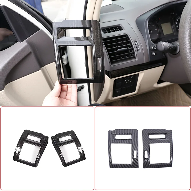 

2Pcs ABS Carbon Fiber For Toyota Land Cruiser Prado FJ150 150 2018 Car Air Conditioner Side Outlet Frame Sticker Car Accessories