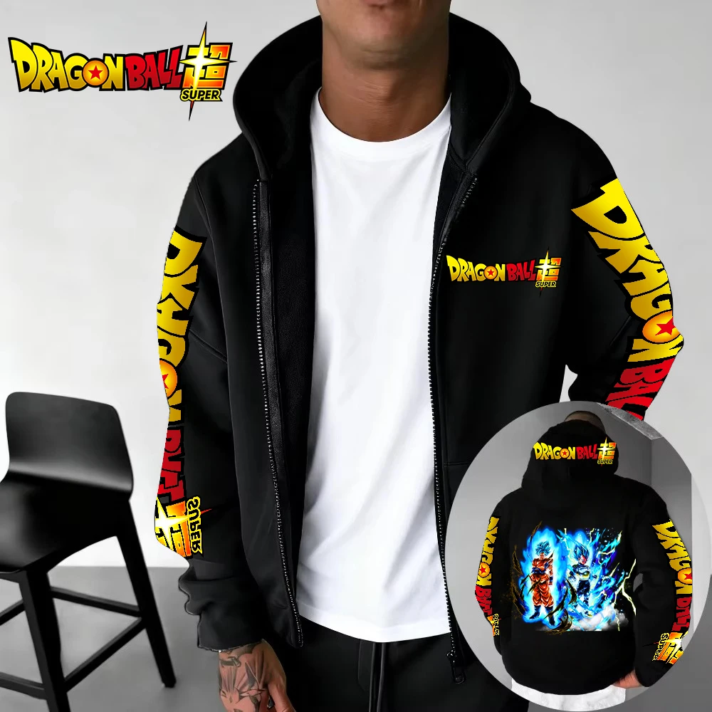 

2025 Autumn/Winter Printed Pure Cotton Casual Zip-up Hoodie Dragon Ball Series Anime Zip-up Hoodie Japanese-style Anime