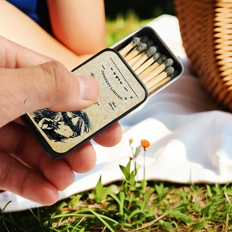 

Unique Rainbow Matchsticks in Antique Brass Metal Matchbox – Classic Vintage Style for Gifting , Christmas Decorative Gifts