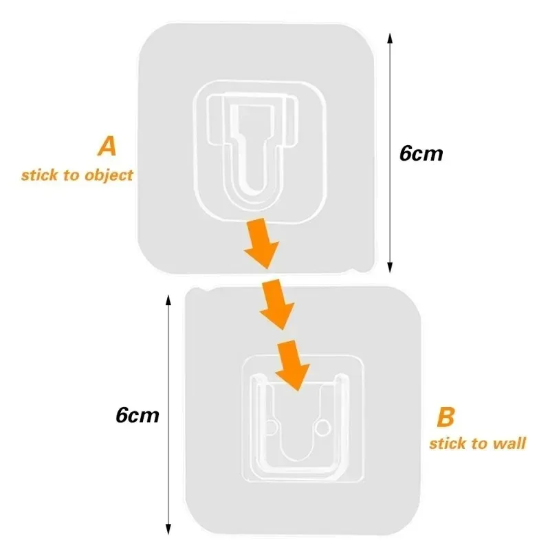 40/2 Uds. Ganchos de pared de doble cara pegatinas para colgar en la pared gancho autoadhesivo para organizador de baño accesorios de cocina para el hogar