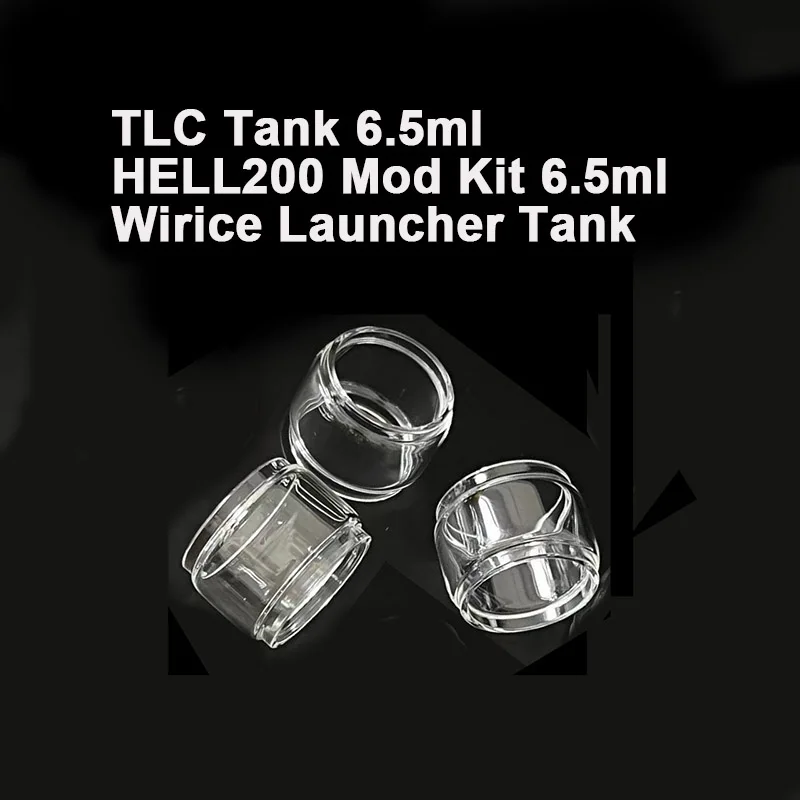 

3 Pieces Bubble Glass Tank for HELL200 Mod Kit 6.5ml TLC Tank Wirice Launcher Replacement Mini Glass Tank Container