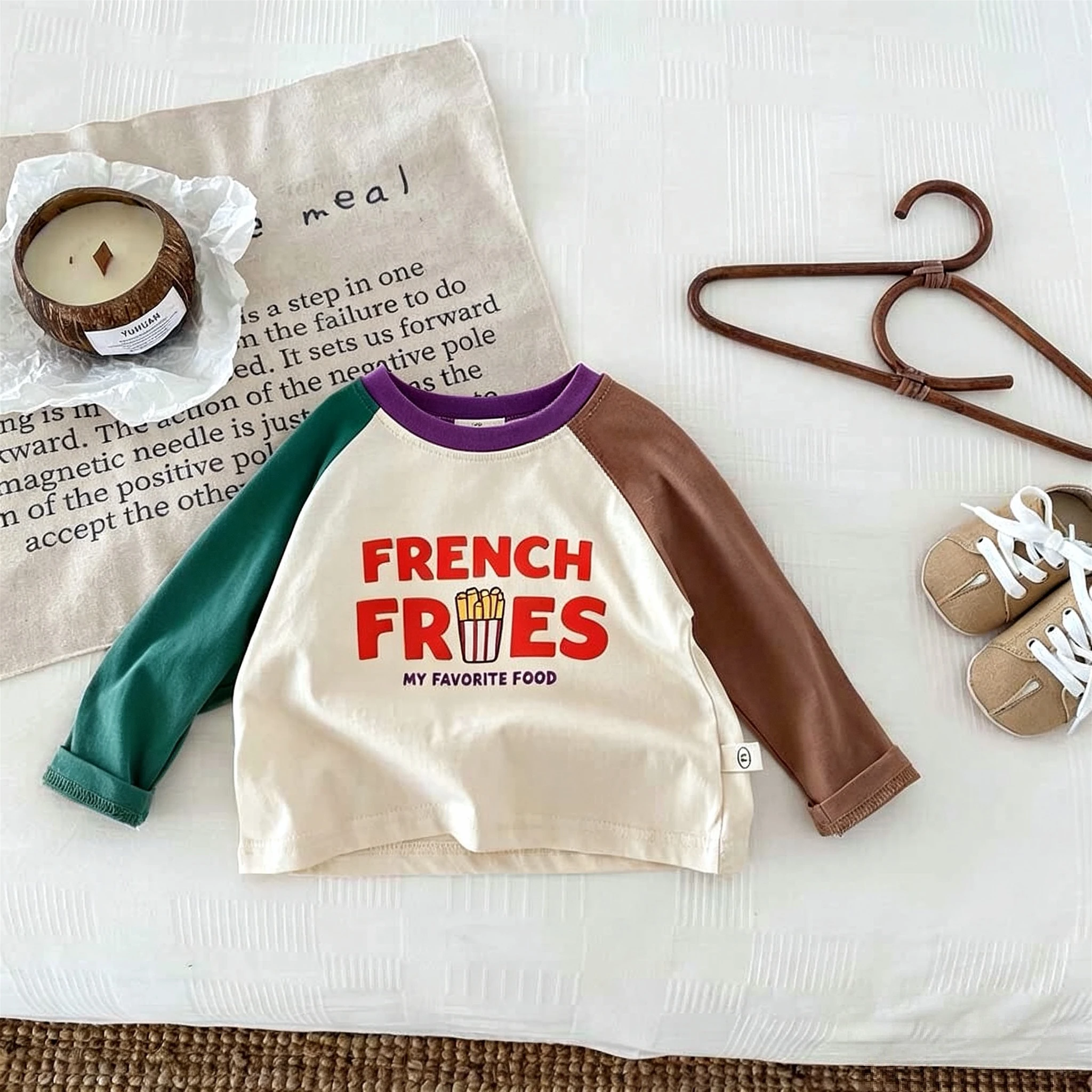 9m-7y Baby Boys Clothes Printed Fashion Kids Long Sleeve T-shirt Base Shirt Spring Fall Clothing Simple Versatile Child Blouse