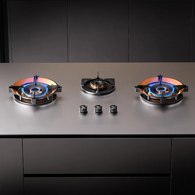 5.2KW Copper Flame Failure Protection Panel-Ready for  Kitchen Premium Built-in  Cooktop 3 Burner