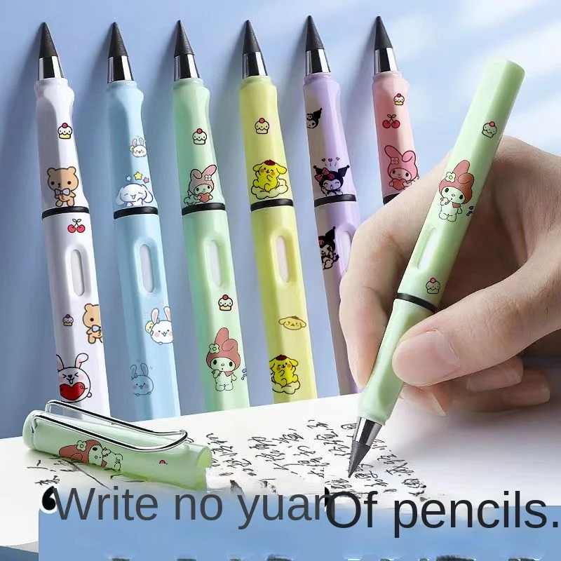 Sanrio cartoon pencil, non-toxic, erasable, durable, not easy to break, DIY sticker, student, positive pencil, wholesale