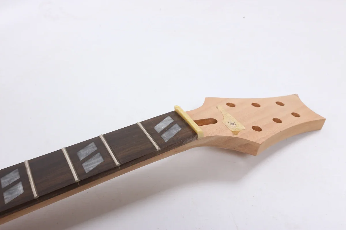 Diy Guitar NECK 22 Fret 24.75 Inch MAHOGANY INLAY Rosewood Fretboard