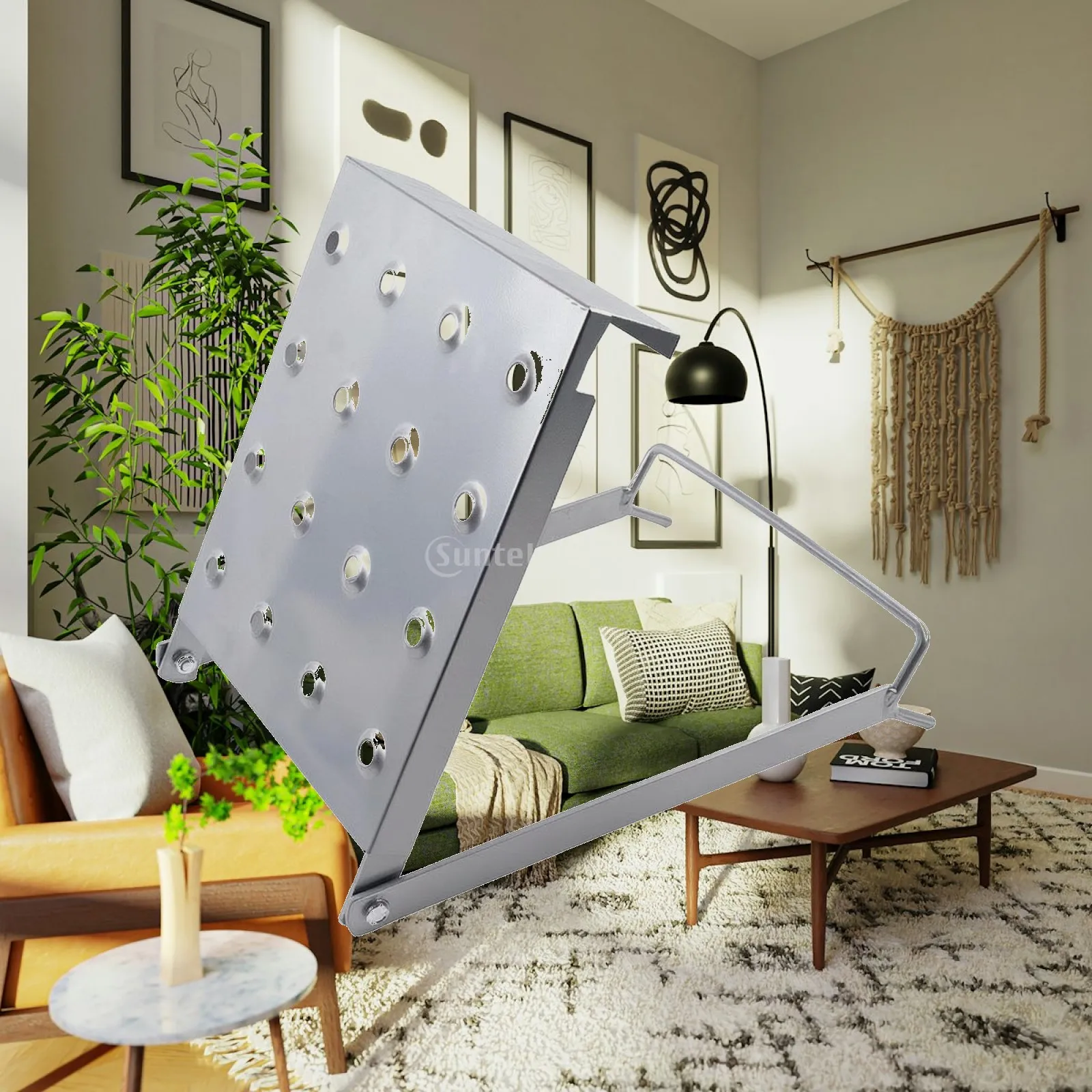 Aluminum Alloy Folding Ladder Work Shelf Platform Tool Hook for Elevated Tasks Portable Ladder Accessory