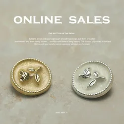 10pcs/Lot Retro Metal Flower Buttons For Decorative Clothing Diy Crafts Supplies Cardigans Sweaters Replace Sewing Accessories