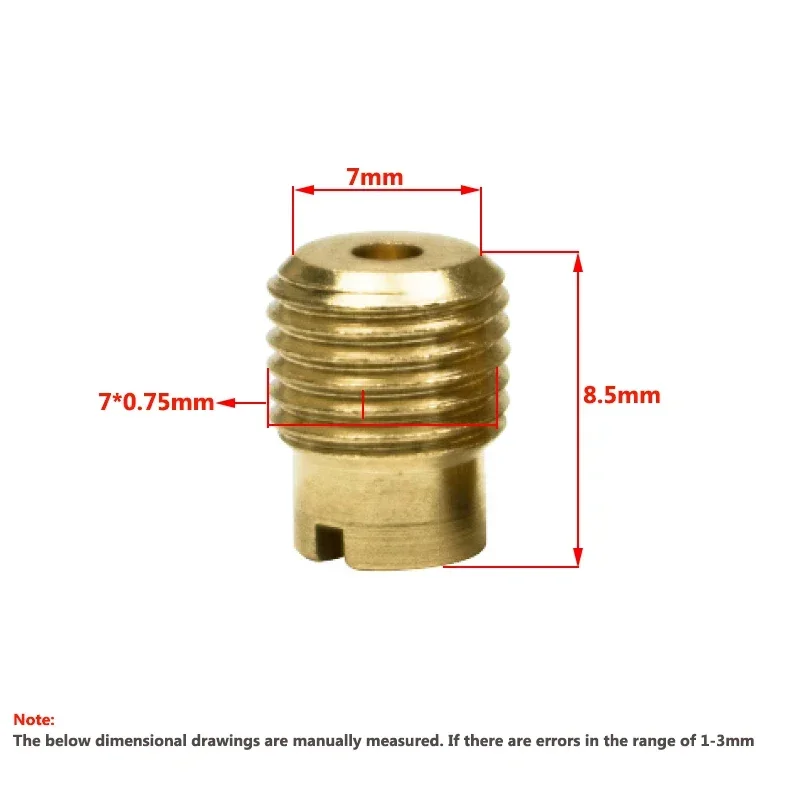 For Honda GX140 GX160 GX200 GX390 212cc Mini Bike Go Kart FCR Main Jets Carb WH100T Scr-100cc Main Jet Fuel Nozzle Gicleur GX