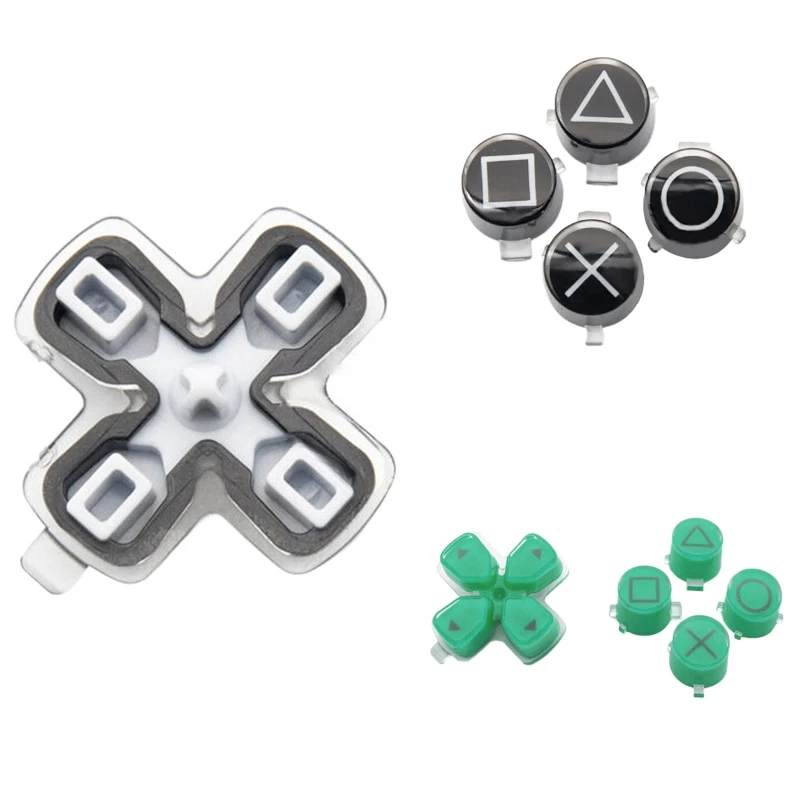 1 pçs d-pad botões abxy conjunto de botões joystick polegar vara grip caps peça de reparo substituição para controlador ps5 gamepad acessórios