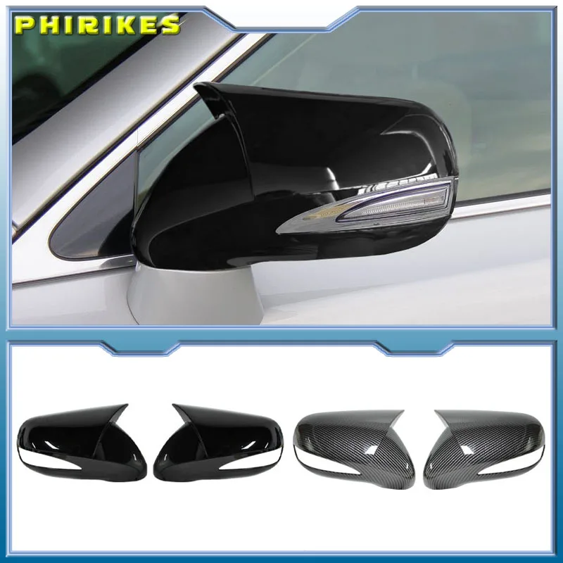

For Lexus LHD Drive IS350 IS250 ES350 2008-2012 Model Car Rearview Side Mirror Cover Wing ABS Carbon Fiber Glossy Black