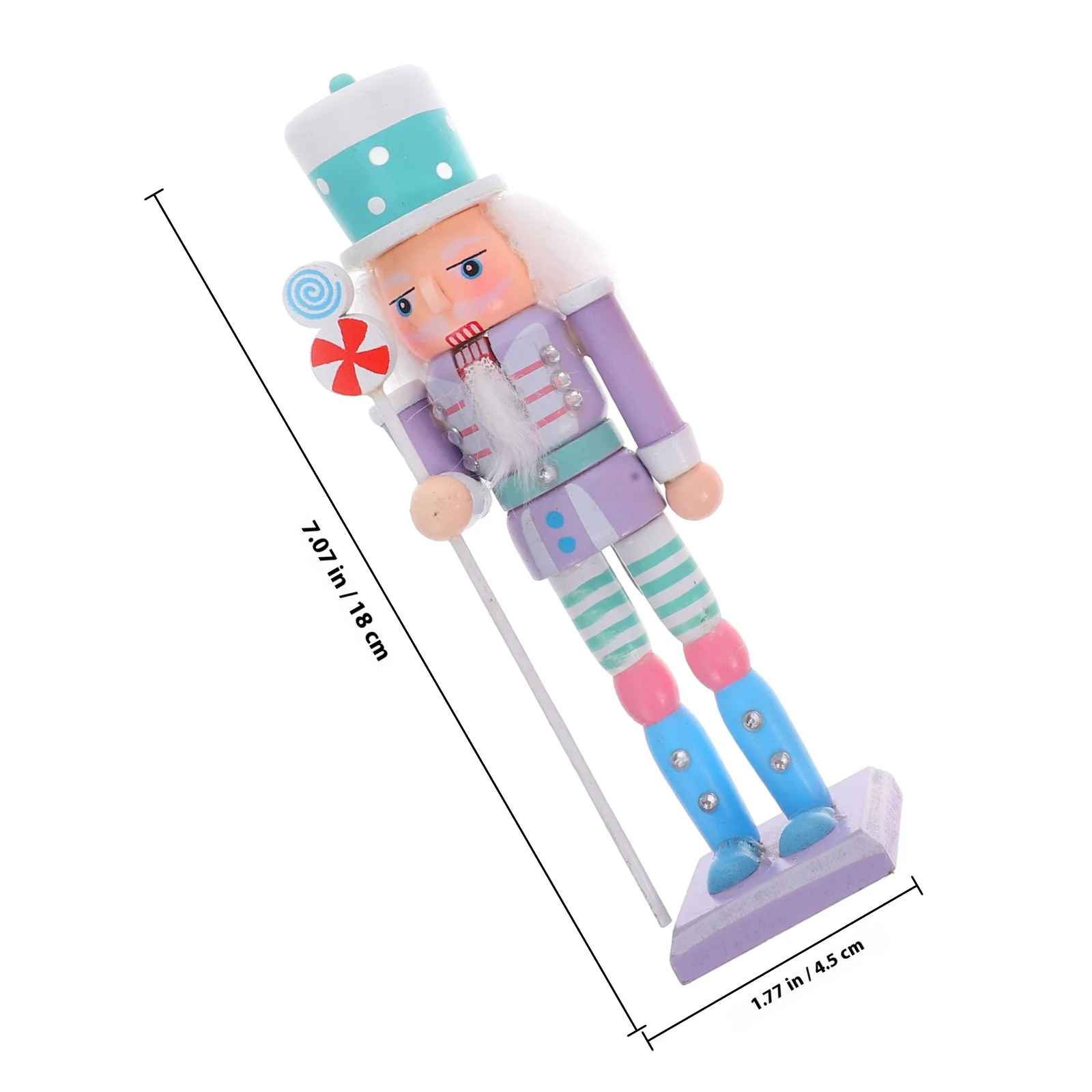 4Pcs Wooden Soldier Nutcracker Christmas Decoration Handcrafted Wood Nutcracker Ornament for Home Office Mantel Shelf Festive