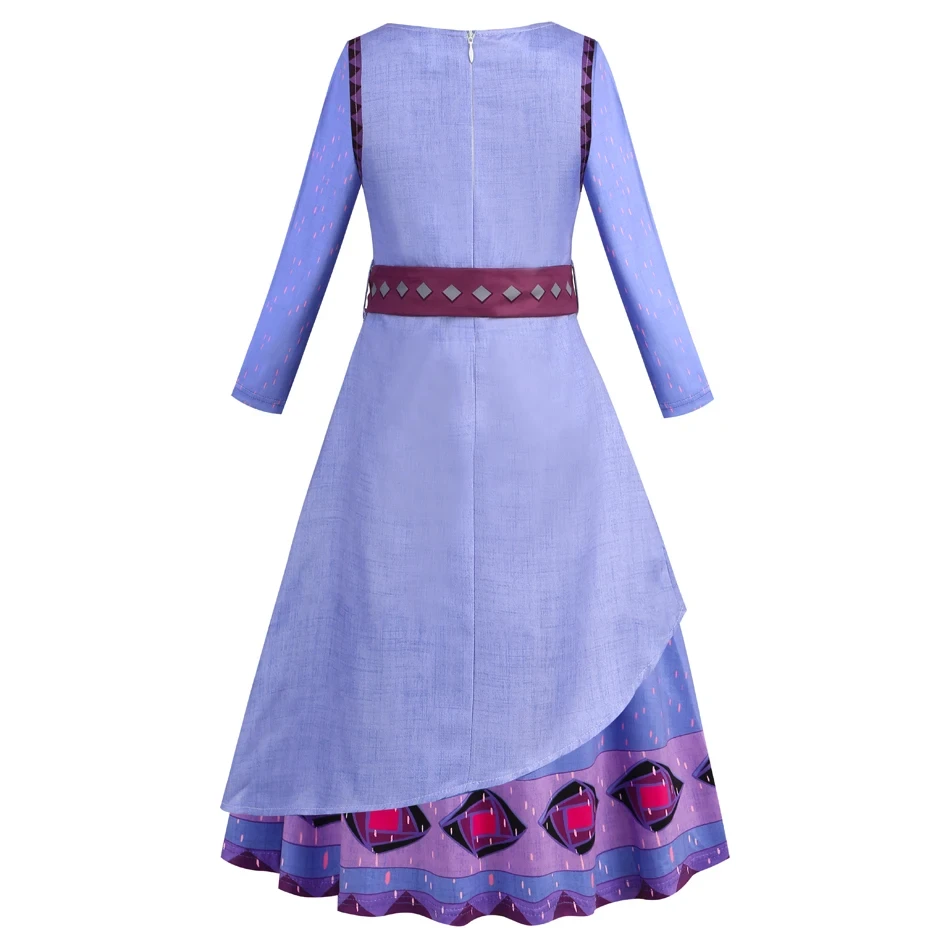 Robe Wish Asha pour enfants, Costume de Cosplay, tenues de fête à thème de princesse d'halloween, ensembles de 3 pièces, vêtements de jeu de rôle, robe fantaisie