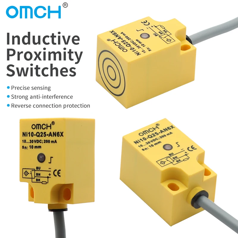 OMCH Proximity switch Ni5-Q18 Ni10-Q25 Ni15-Q30-AP6X/AN6X Metal Inductive Switch Limit Sensor