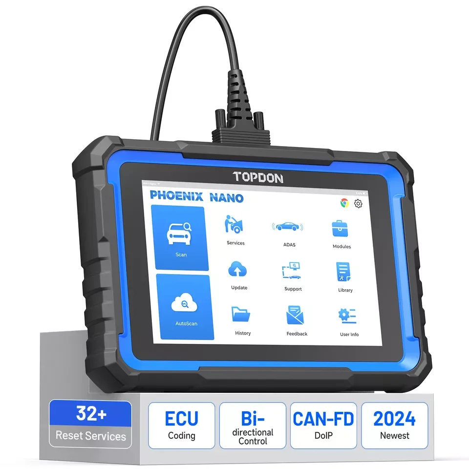 Topdon Phoenix Nano Auto Bidirectional Scanner Full System Diagnostic Key Coding FCA AutoAuth Free Updates for 2 Years