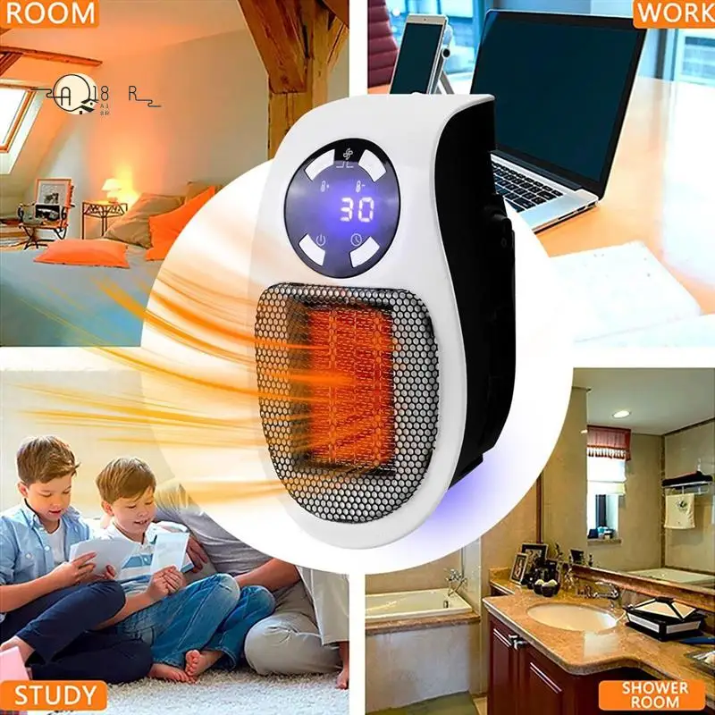 

A18R -Ultra Air Heater, 2025 Upgraded Plug In Heater, Ultra Air Heater With Adjustable Thermostat Time And Led Display EU Plug