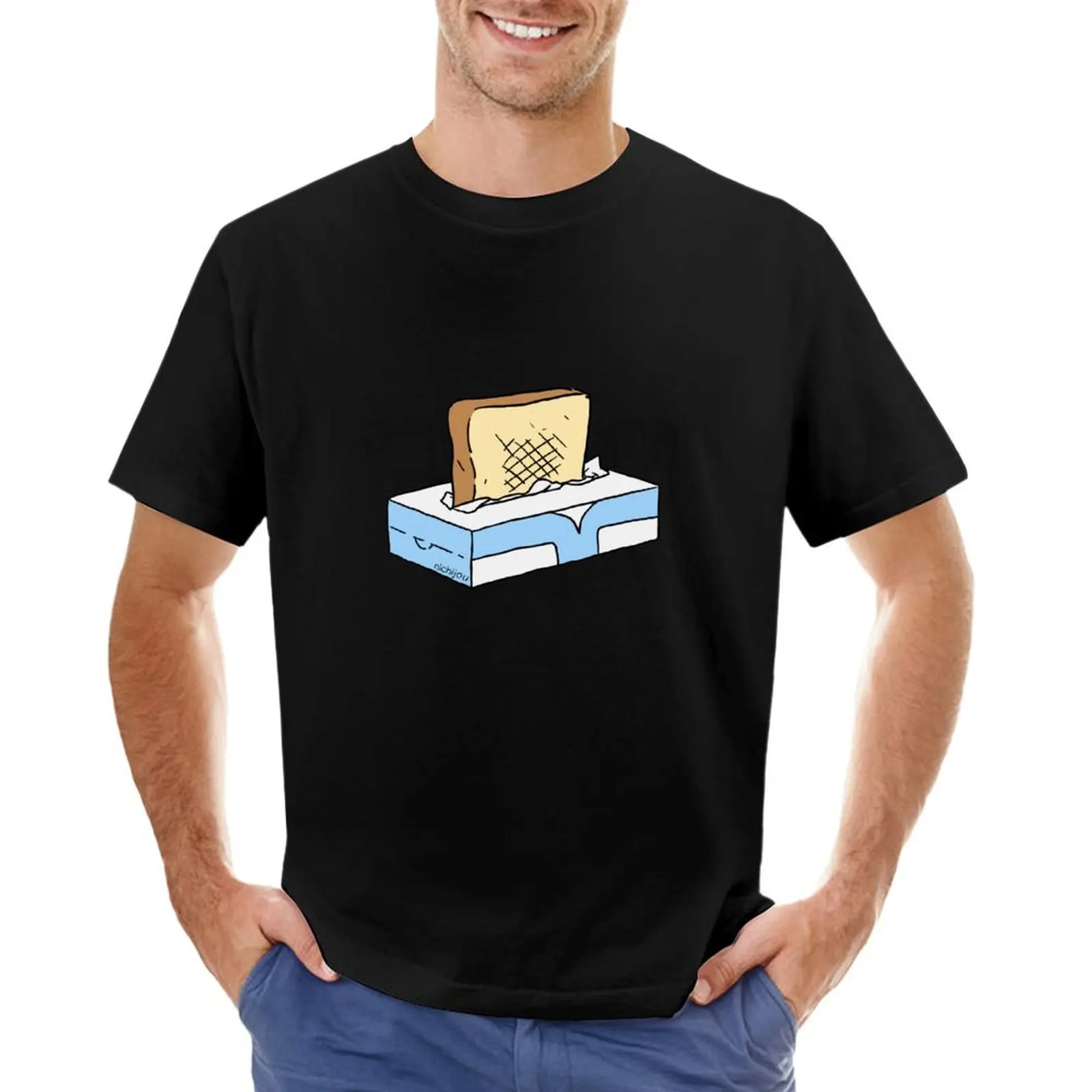 Toast in Tissue Box T-Shirt vintage t shirts summer top boys whites plain mens graphic t-shirts anime